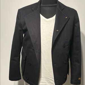 G-Star Navy Jean Jacket Double-Breasted